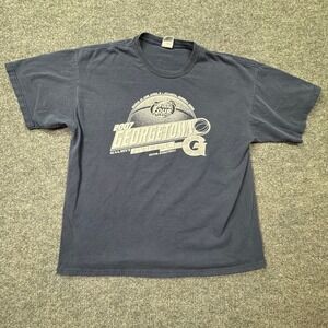 Vintage 2007 NCAA Final Four Georgetown Hoyas T-Shirt Men L Blue Basketball Team